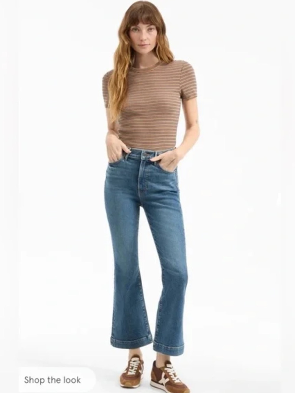 NWT Veronica Beard Carson Ankle Flare High Rise Jeans 25 Roadside Blue